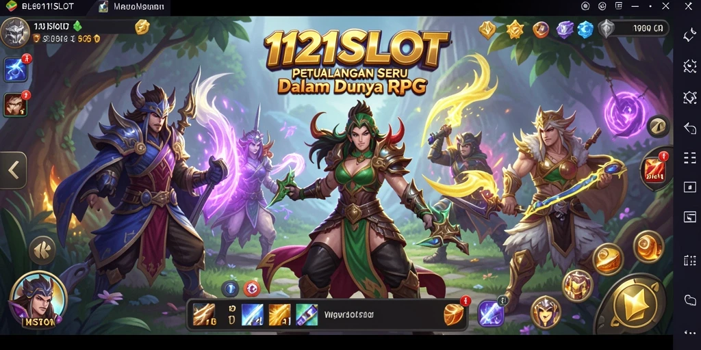 Screenshot gameplay <strong>1121SLOT</strong> menampilkan pertempuran mendebarkan di dunia RPG.