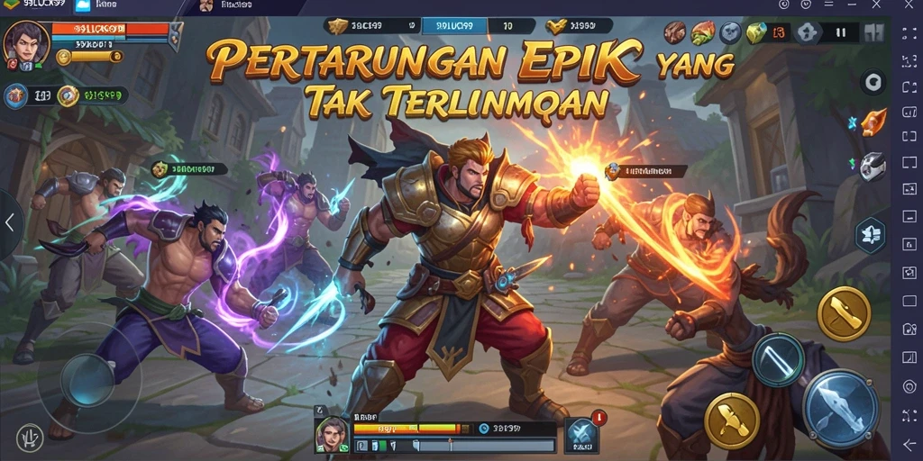 Screenshot gameplay 99LUCK99 menampilkan aksi pertarungan yang seru dan dinamis.