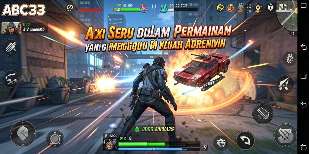 Tampilan menarik gameplay Action di ABC33 dengan pertempuran seru.