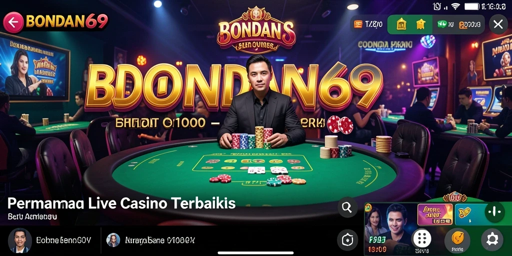 Tampilan gameplay Live Casino yang seru dan interaktif di BONDAN69.
