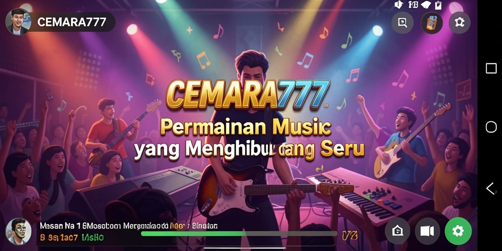 Tampilan gameplay CEMARA777 yang menampilkan keseruan bermain musik.