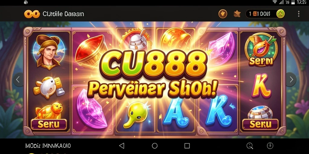 Tampilan menarik gameplay Slot CU888 dengan efek visual yang memukau.