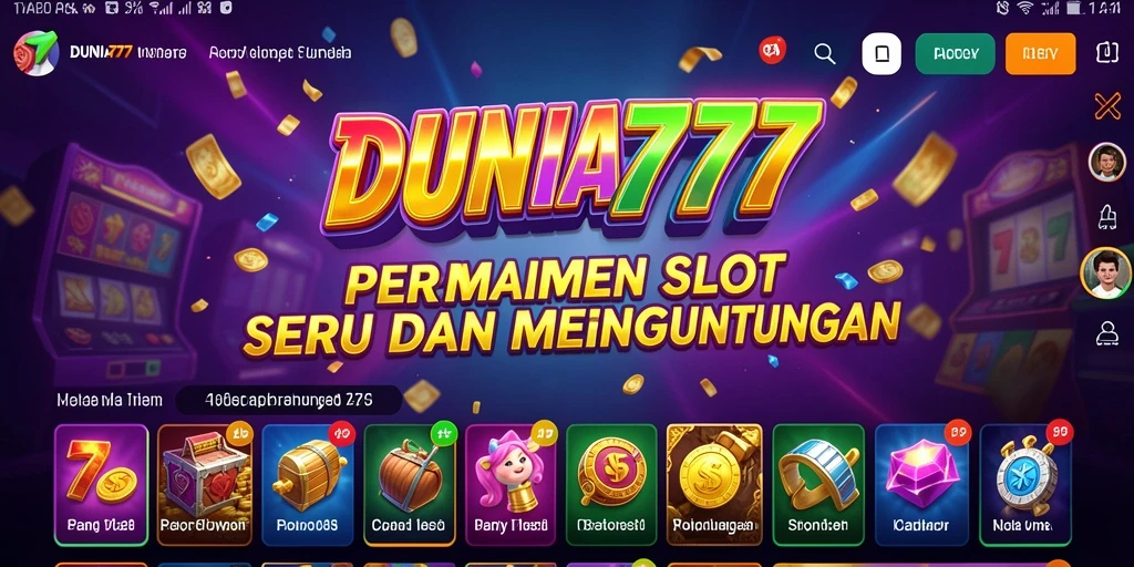 Tampilan memukau dari gameplay DUNIA777 yang mendebarkan.