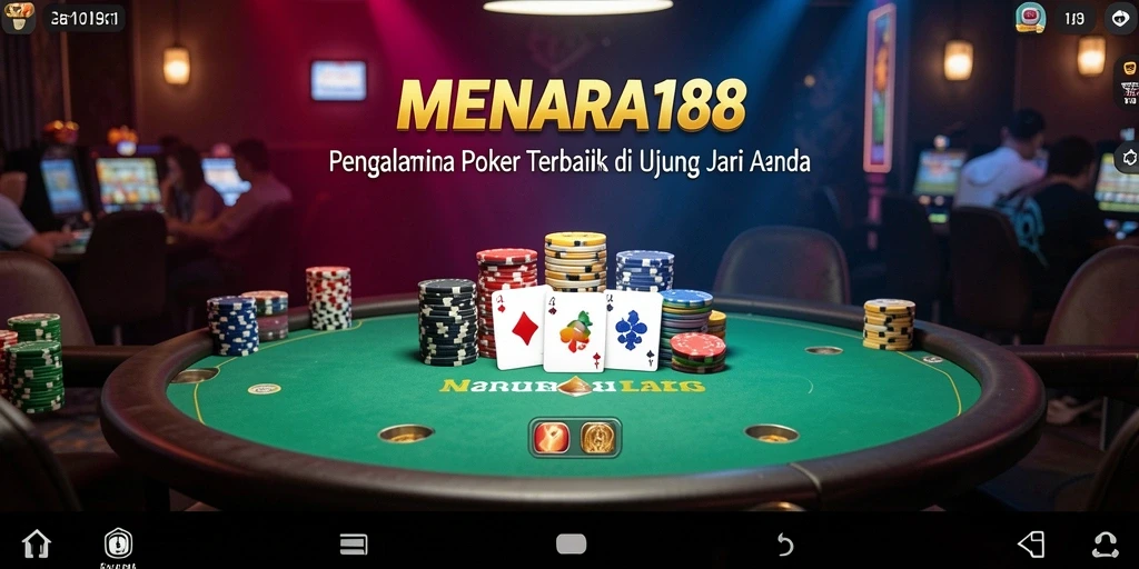 Screenshot MENARA188 menunjukkan suasana permainan poker yang mendebarkan.