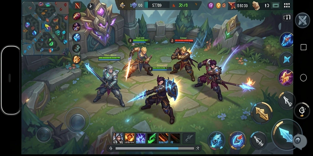 Gameplay seru dari ST789 dalam pertempuran tim MOBA.