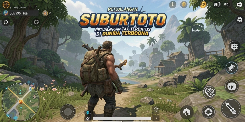 Tangkapan layar gameplay <strong>SUBURTOTO</strong> yang menampilkan keindahan dunia terbuka.