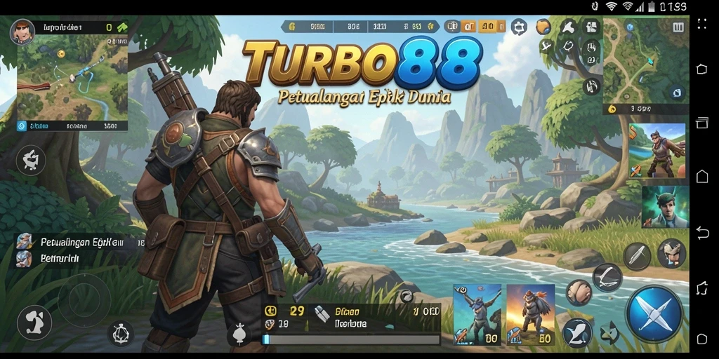 Tampilan gameplay TURBO88 yang menakjubkan di dunia terbuka.