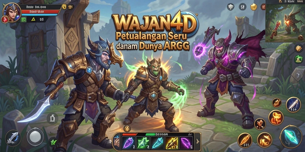 Screenshot gameplay WAJAN4D menampilkan aksi seru dalam pertarungan ARPG.