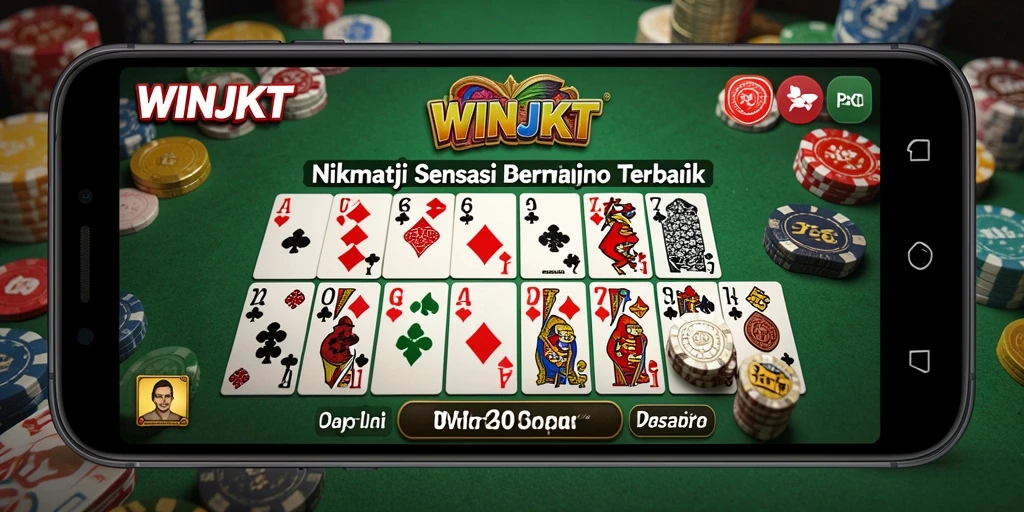 Screenshot gameplay WINJKT menampilkan aksi seru permainan Domino.