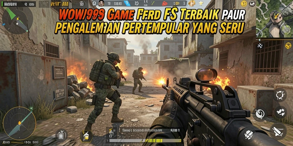 Tampilan gameplay seru dalam game FPS WOW99.