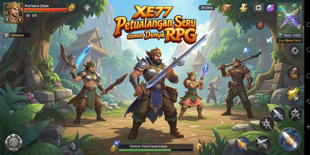 Tangkapan layar menunjukkan pemain beraksi dalam pertempuran RPG epik.